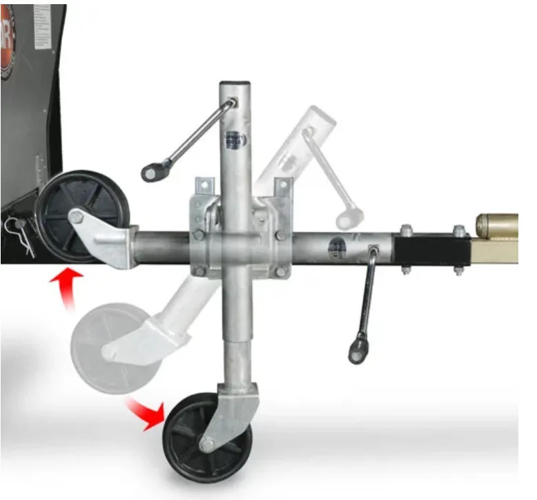 European Type1000lbs Trailer Jack, Heavy-Duty Swivel Mount