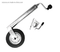 500lbs 8" Solid Rubber Wheel Jockey Wheel Trailer Jack