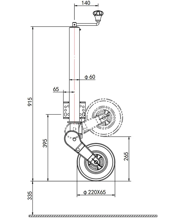 True Manufacturer of 1000lbs 8&quot;Jockey Wheel Trailer Jack